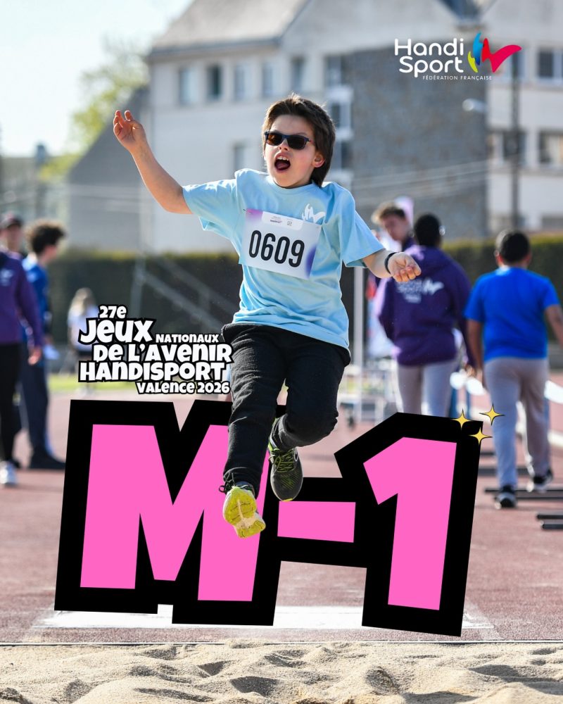 ⏳ Plus qu’un mois avant les Jeux Nationaux de l’Avenir Handisport !
 
Du 13 au 16 mai 2026, Valence accueillera le plus grand événement jeunes de la Fédération Française Handisport.
Pendant 4 jours, 500 jeunes sportifs de 8 à 17 ans, issus de 25 délégations, se retrouveront pour vivre une expérience unique autour de 14 disciplines sportives.
 
👉 Sports collectifs, individuels et de découverte
👉 Des parcours, des rencontres, des émotions
👉 Une célébration du sport et de l’inclusion
 
Les Jeux Nationaux de l’Avenir, c’est bien plus qu’une compétition : c’est la relève du handisport français en action 💙
 
Rendez-vous dans un mois !
