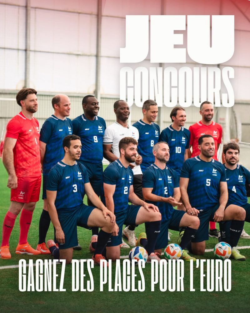 JEU CONCOURS | EURO DE CÉCIFOOT 2026 ⚽️
 
Et si vous viviez l’Euro de cécifoot au plus près des Bleus ?
 
La Fédération Française Handisport et l’IBSA Blind Football European Championships vous offrent 3 x 2 places pour assister à la compétition qui se déroulera du 17 au 23 août à Strasbourg !
 
Trois gagnants seront tirés au sort :
🎟️ 2 places pour une session des matchs de poule des Bleus
🎟️ 2 places pour les demi-finales
🎟️ 2 places pour la finale
 
Pour participer, c’est simple :
✅ Suivez @handisportofficiel et @ibsa_blindeuro2026 
❤️ Likez cette publication
💬 Taguez la personne avec qui vous aimeriez vivre cet événement
 
📅 Vous avez jusqu’au 5 août à 23h59 pour participer. Le tirage au sort aura lieu le 6 août et les gagnants seront contactés par message privé.
 
Bonne chance à toutes et à tous !