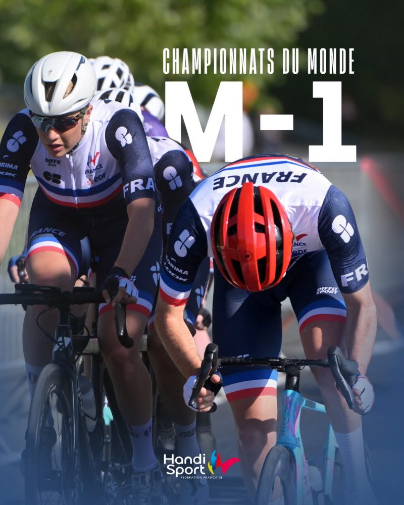 🚴 Plus qu’un mois avant le grand rendez-vous pour nos cyclistes !
 
Du 4 au 7 septembre, l’équipe de France de para cyclisme sur route disputera les Championnats du monde à Huntsville (États-Unis), une ville surnommée Rocket City, ce qui promet des épreuves incroyables. 🇺🇸
 
Après avoir brillé tout au long de la saison sur les manches de Coupe du monde et les Championnats d’Europe, les Bleus abordent cette échéance avec de solides ambitions.
 
Une dernière ligne droite commence avant le rendez-vous mondial 🇫🇷