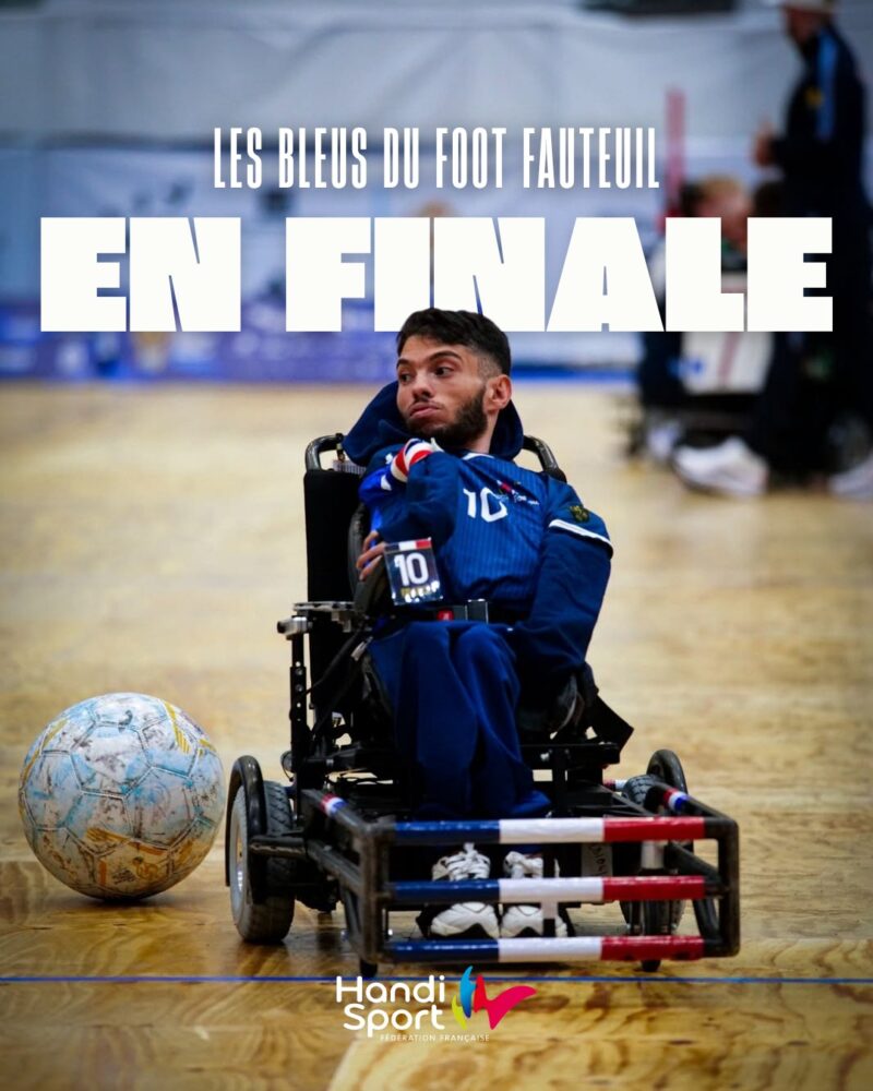 🇫🇷 LES BLEUS SONT EN FINALE !

Après une superbe victoire face aux États-Unis (4-0) hier soir, l'Équipe de France de foot fauteuil électrique décroche son billet pour la finale de la Coupe du monde !

⭐️ Ce soir, les Bleus ont rendez-vous avec l'Histoire ! Doubles champions du monde en titre, ils peuvent devenir la première nation à décrocher une troisième étoile mondiale !

🏆 France 🆚 Angleterre 
⏰ Ce soir à 20h (heure française)

📺 Match à suivre en direct sur la chaîne Youtube de la FIPFA